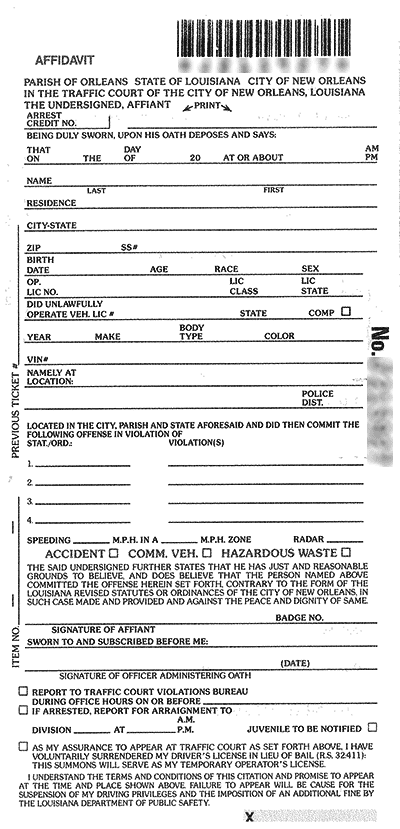 blank speeding ticket template